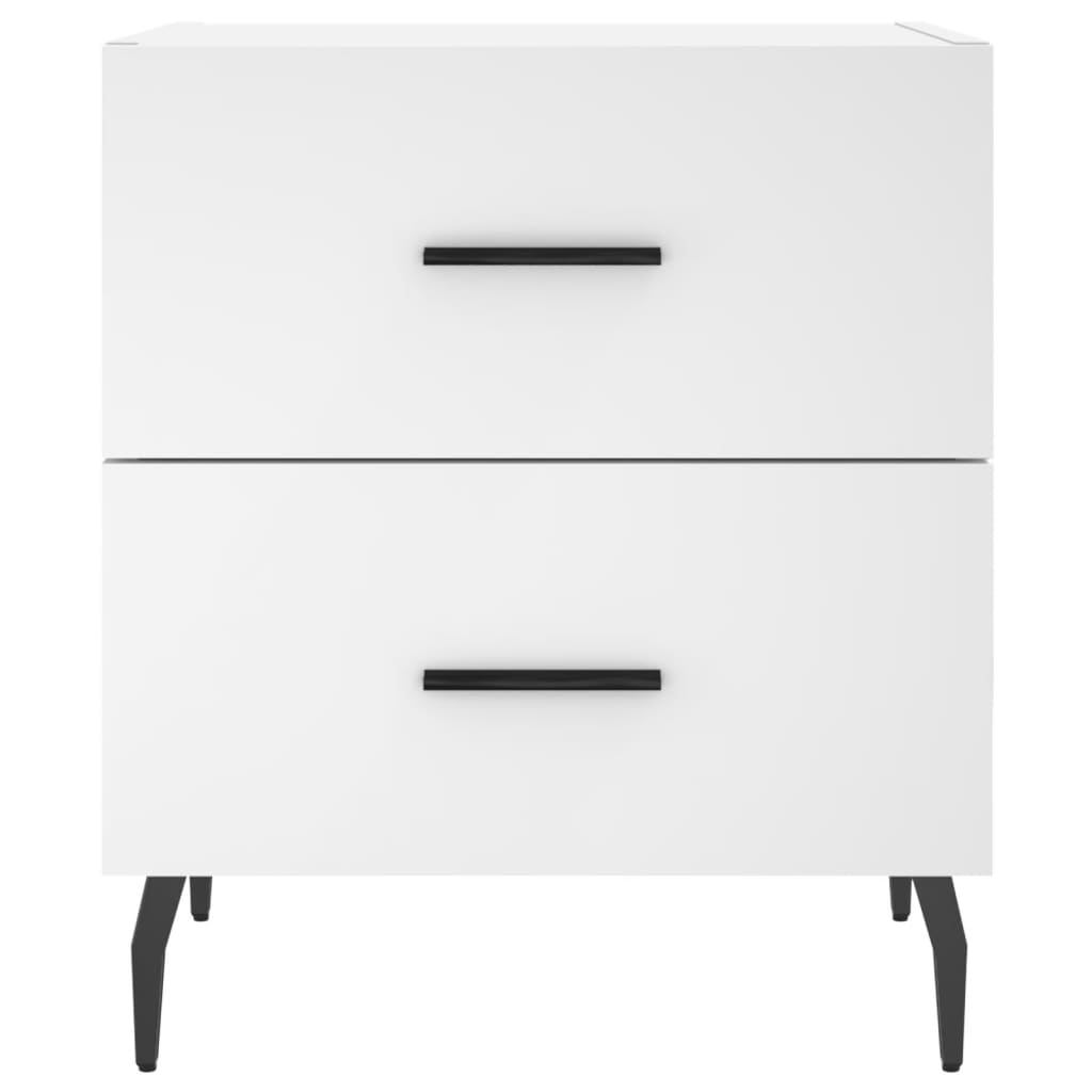 vidaXL Bedside Cabinets 2 pcs White 40x35x47.5 cm Engineered Wood