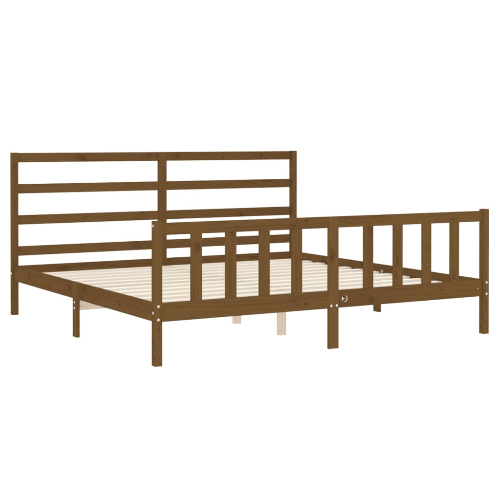 vidaXL Bed Frame without Mattress Honey Brown 200x200 cm Solid Wood Pine