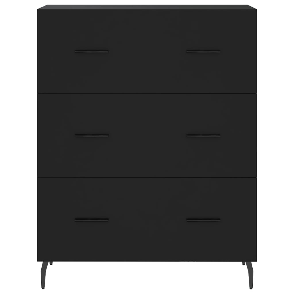 vidaXL Sideboard Black 69.5x34x90 cm Engineered Wood