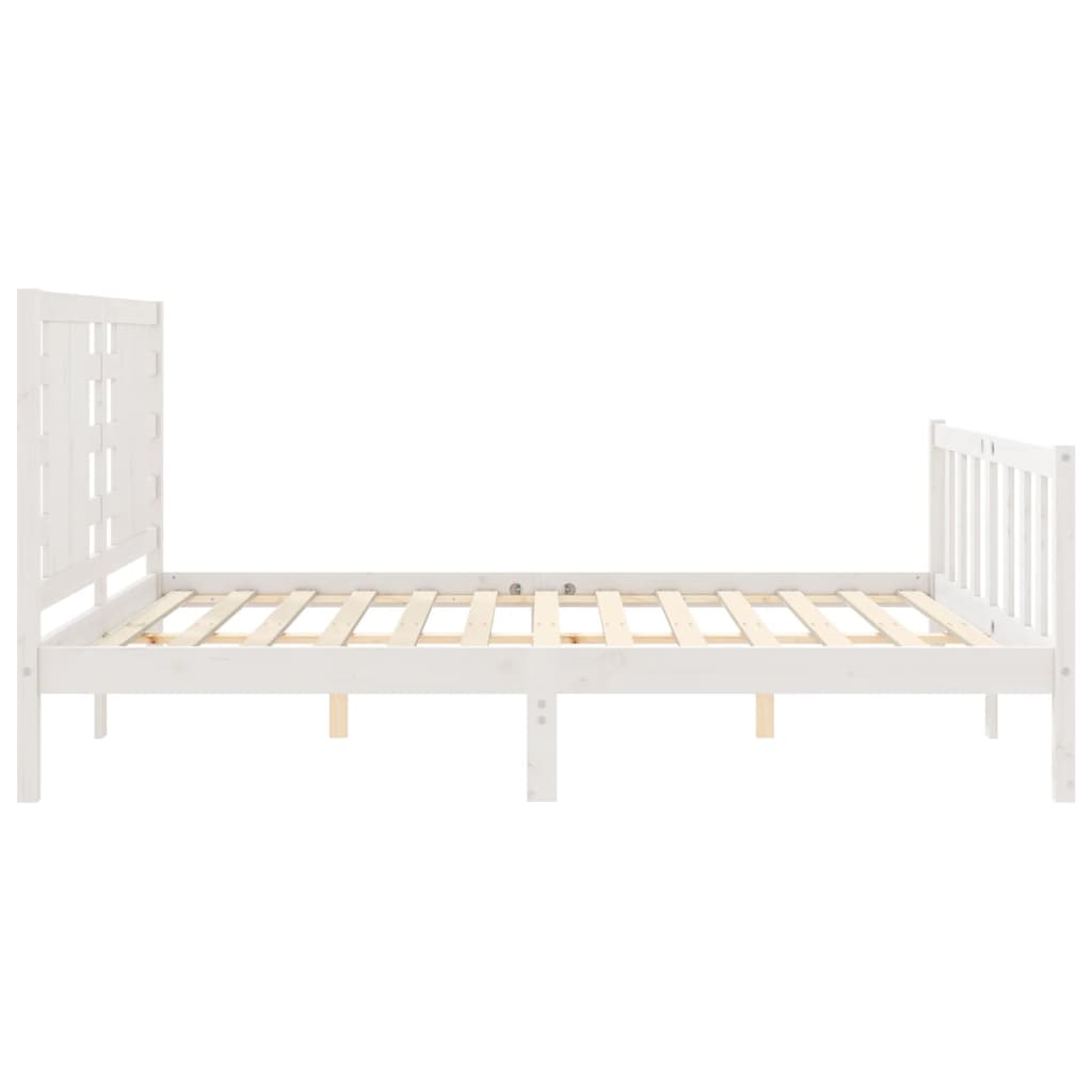 vidaXL Bed Frame without Mattress White 160x200 cm Solid Wood Pine