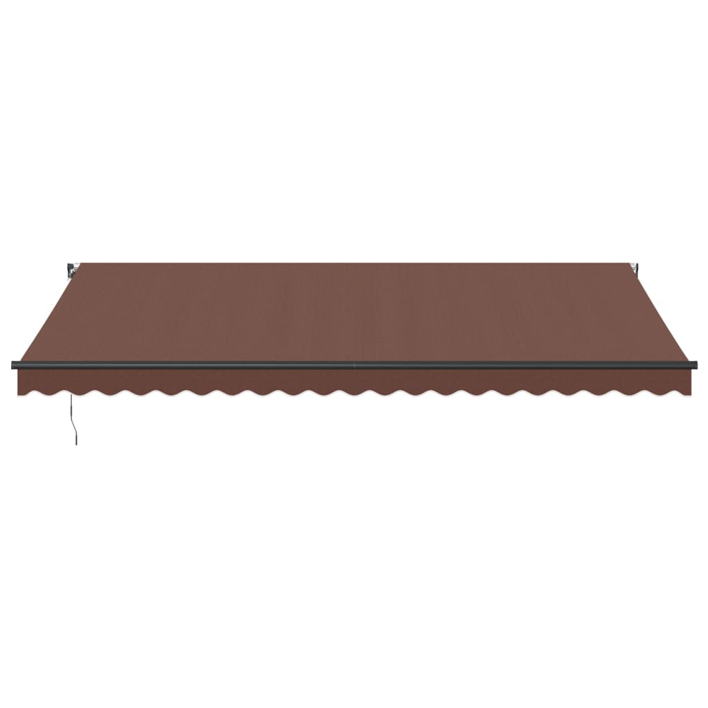 vidaXL Manual Retractable Awning Brown 500x350 cm