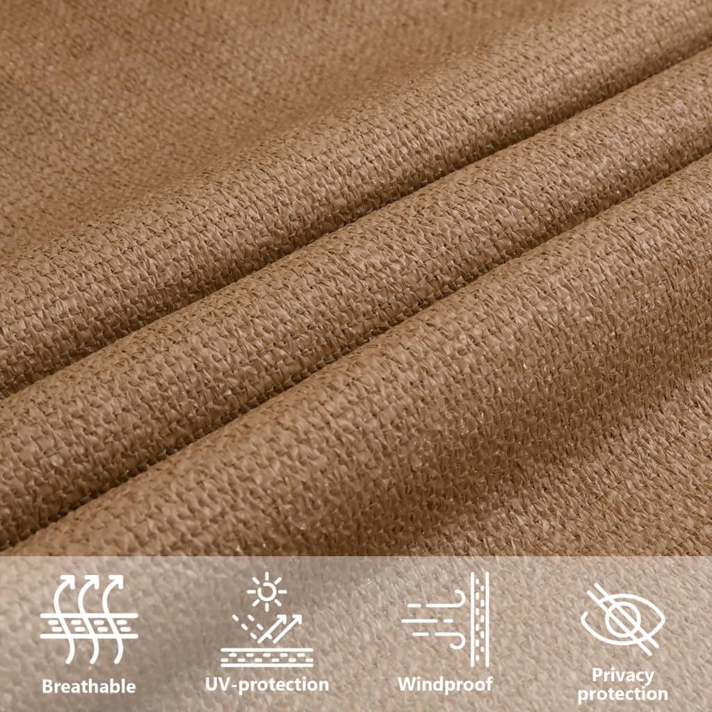 vidaXL Sunshade Sail 160 g/m² Taupe 3x4x5 m HDPE