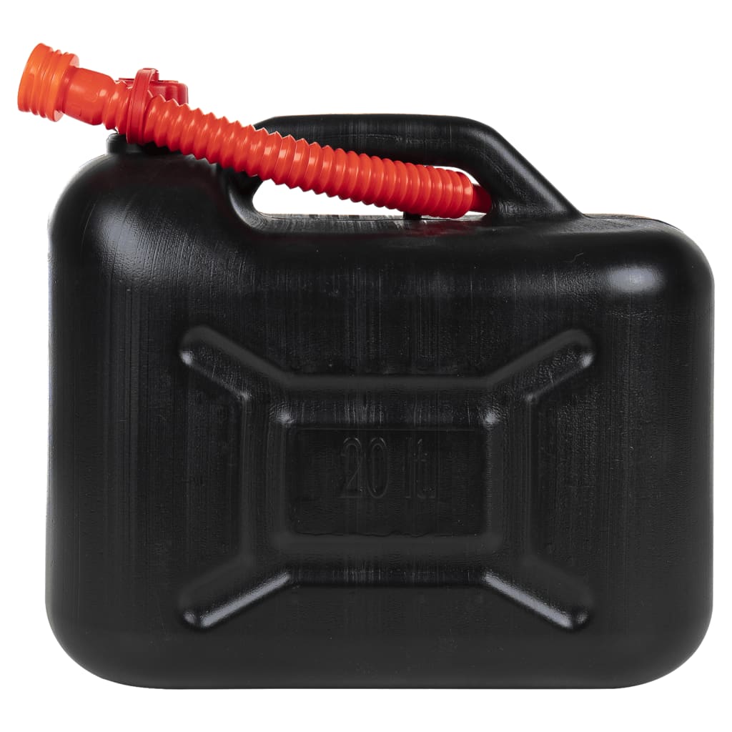 vidaXL Fuel Can with Flexible Spout 3 pcs Black 20 L Plastic