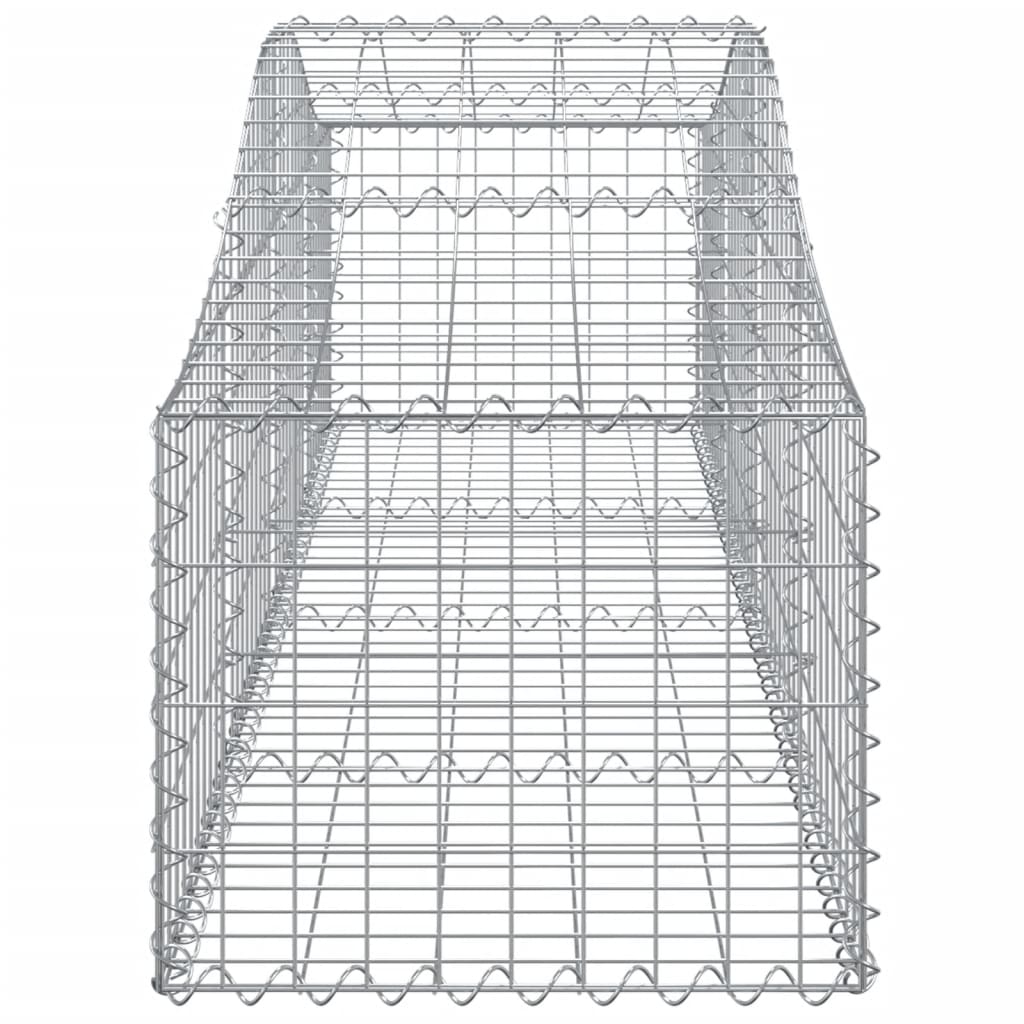 vidaXL Arched Gabion Baskets 5 pcs 200x50x40/60 cm Galvanised Iron