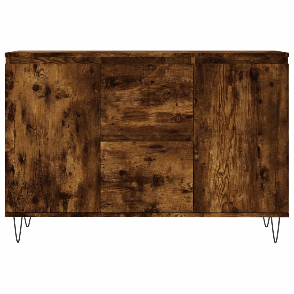 vidaXL Sideboard Smoked Oak 104x35x70 cm Engineered Wood