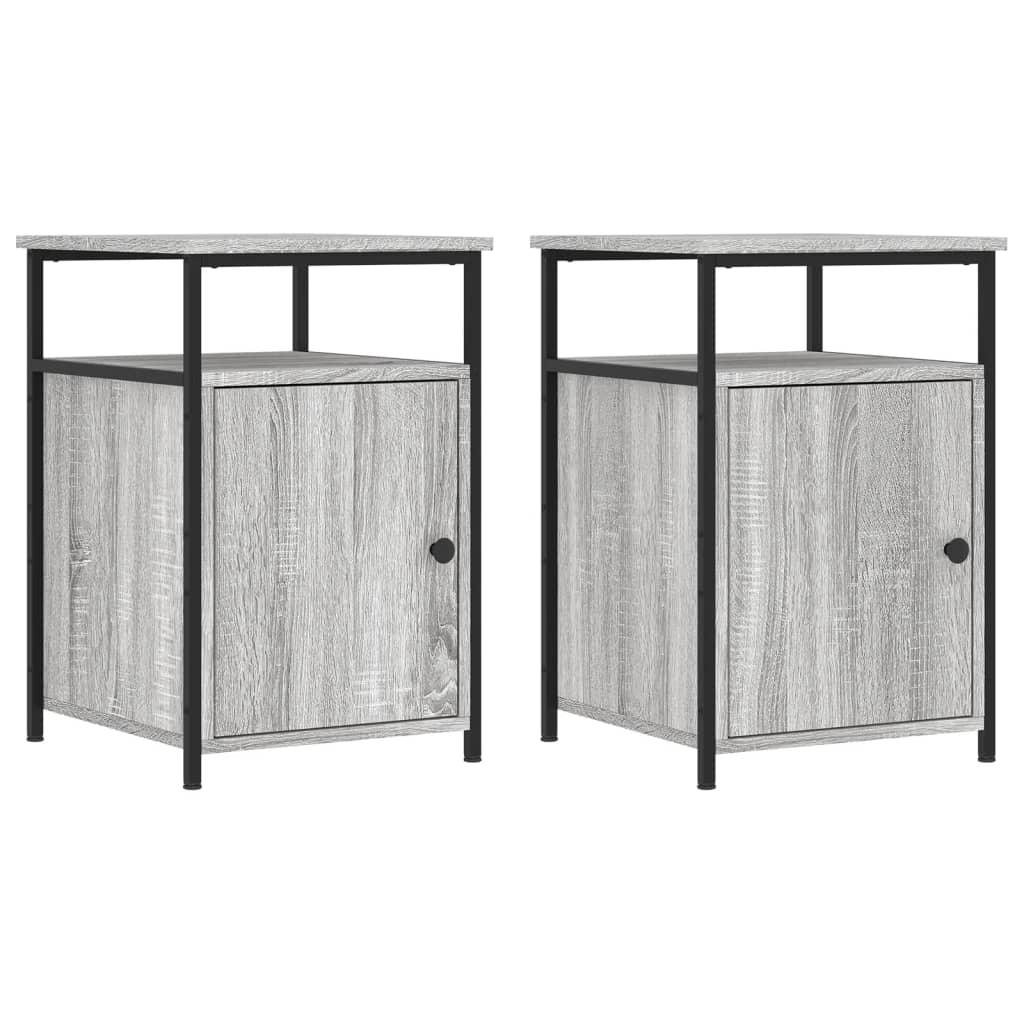 vidaXL Bedside Cabinets 2 pcs Grey Sonoma 40x42x60 cm Engineered Wood