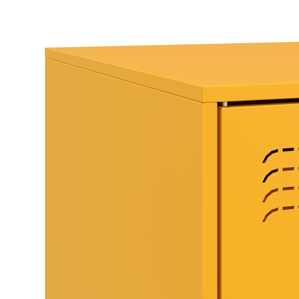 vidaXL TV Cabinet Mustard Yellow 99x39x44 cm Steel