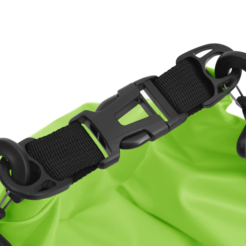 vidaXL Dry Bag with Zipper Green 15 L PVC