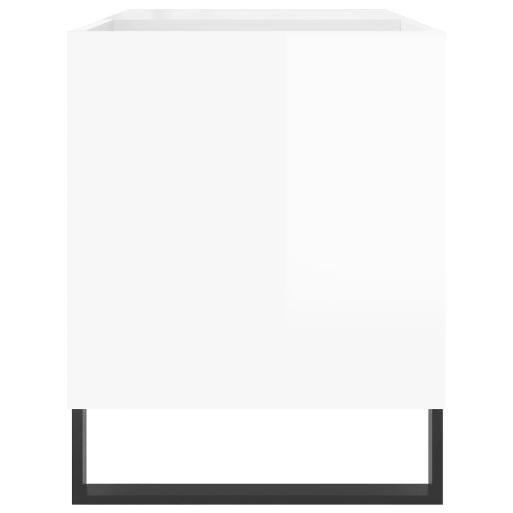 vidaXL Record Cabinet High Gloss White 85x38x48 cm Engineered Wood