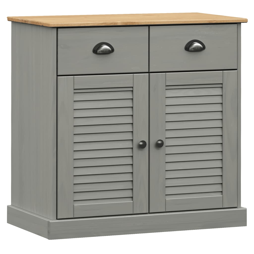 vidaXL Highboard VIGO Grey 78x40x175 cm Solid Wood Pine