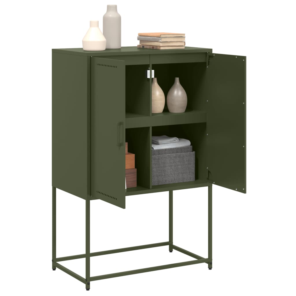 vidaXL TV Cabinet Olive Green 68x39x60.5 cm Steel