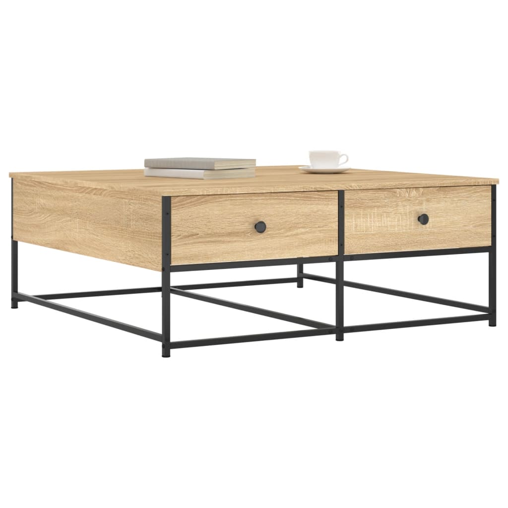 vidaXL Coffee Table Sonoma Oak 100x99x40 cm Engineered Wood