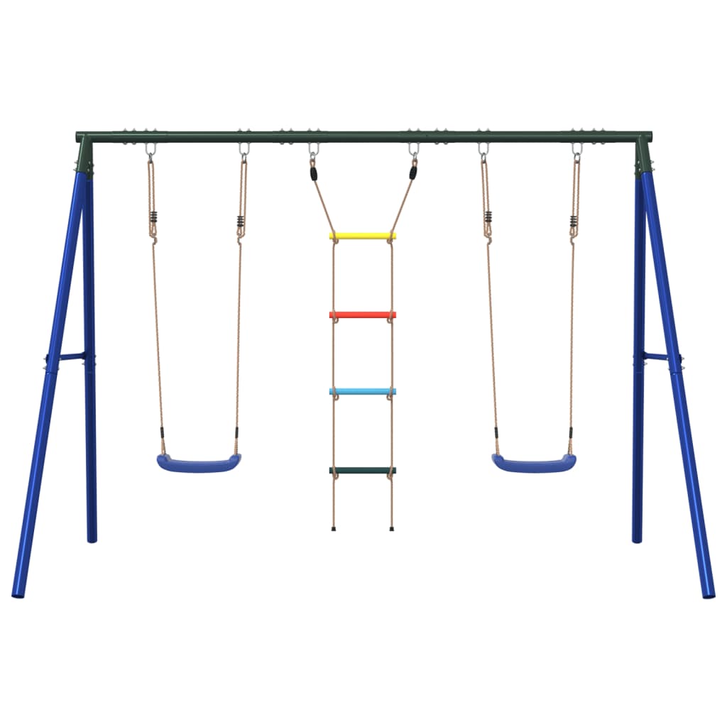 vidaXL Outdoor Swing Set with Swings and Ladder