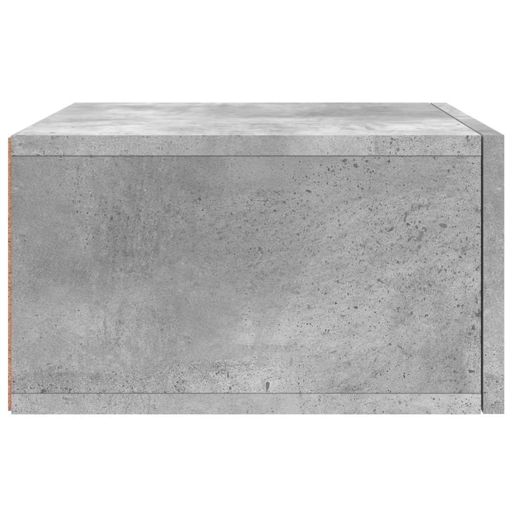 vidaXL Wall-mounted Bedside Cabinets 2 pcs Concrete Grey 35x35x20 cm