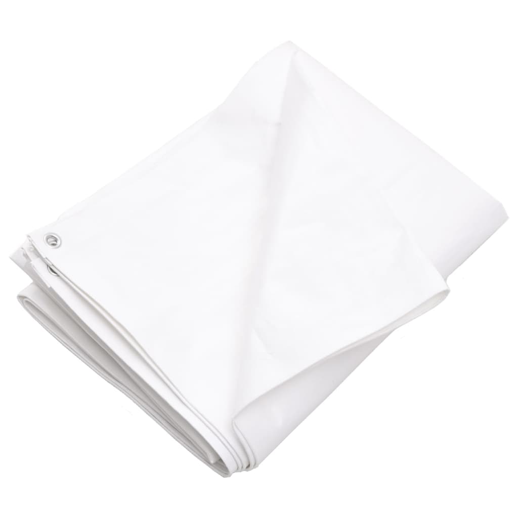 vidaXL Tarpaulin 260 g/m² 6x12 m White HDPE