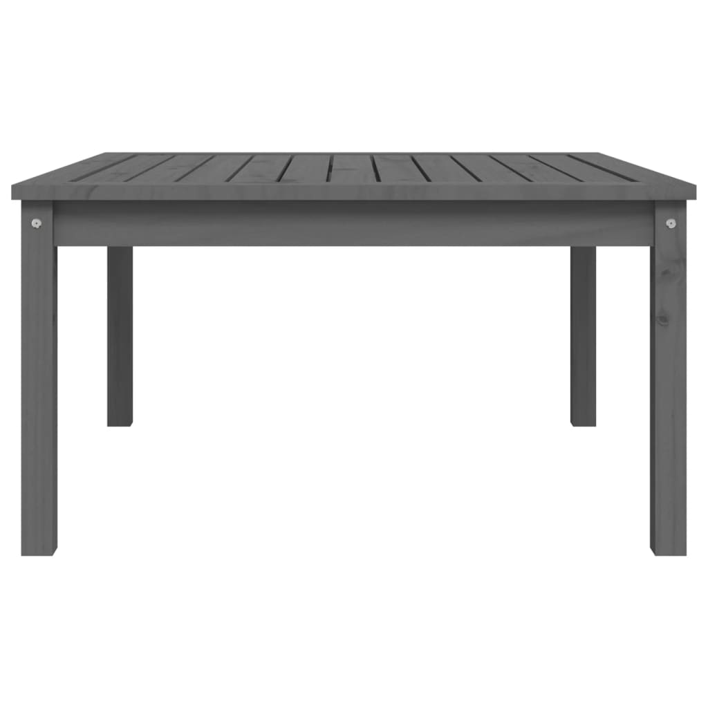 vidaXL Garden Table Grey 82.5x82.5x45 cm Solid Wood Pine