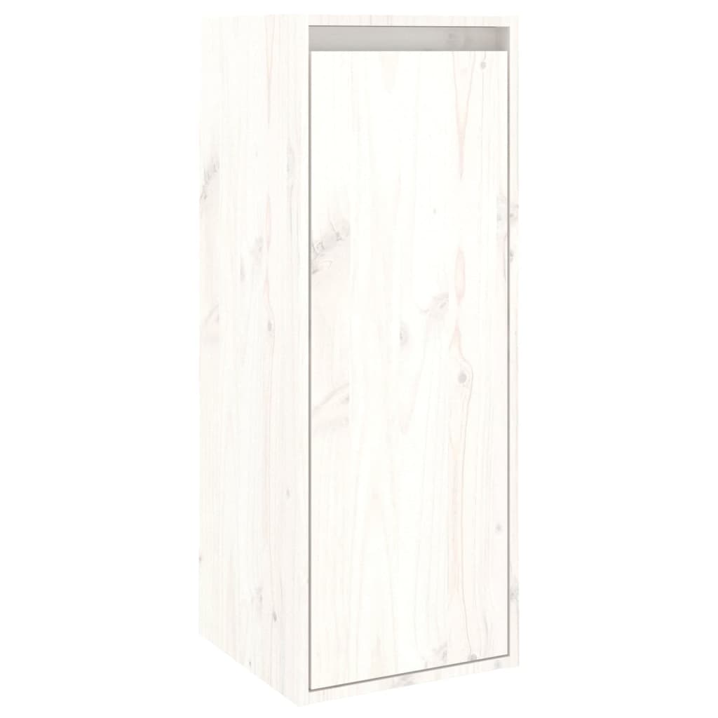 vidaXL TV Cabinets 2 pcs White Solid Wood Pine