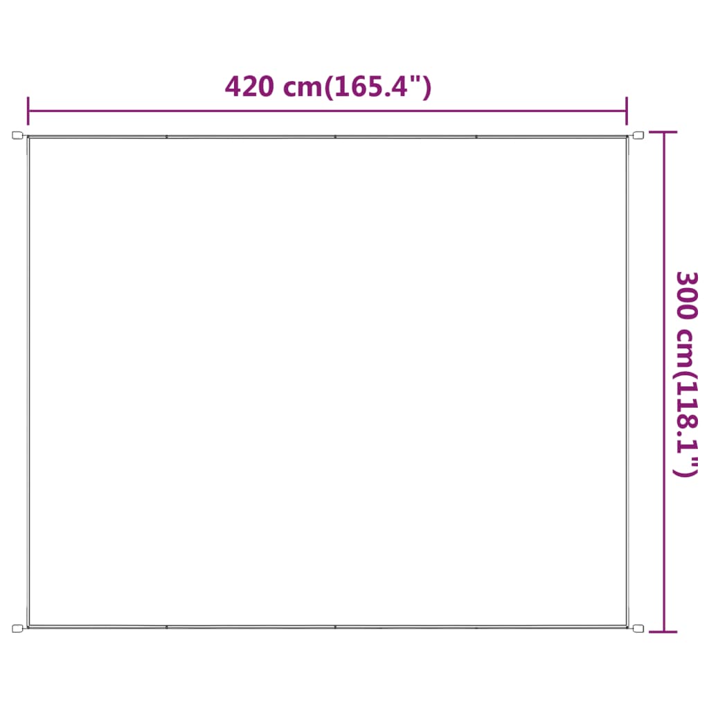 vidaXL Vertical Awning Light Green 300x420 cm Oxford Fabric