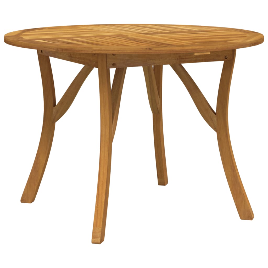 vidaXL Garden Table Ø 110 cm Solid Wood Acacia