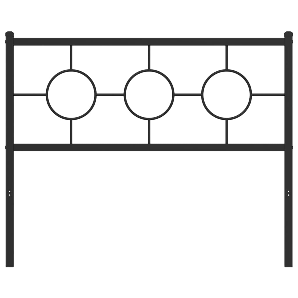 vidaXL Metal Headboard Black 107 cm