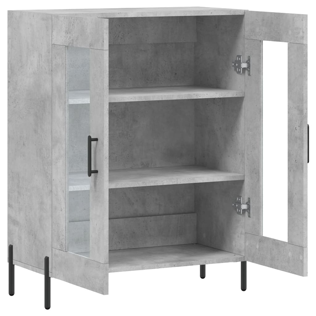 vidaXL Sideboard Concrete Grey 69.5x34x90 cm Engineered Wood