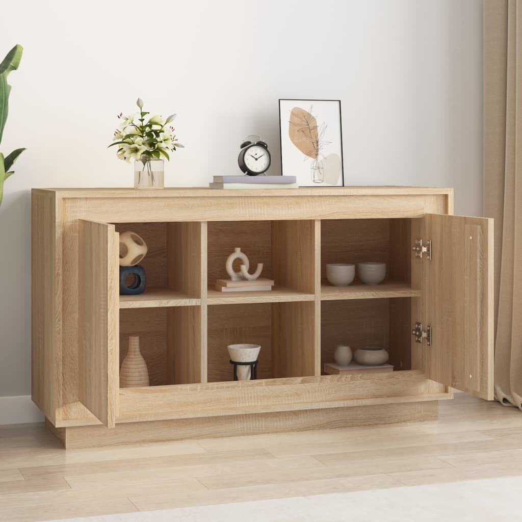 vidaXL Sideboard Sonoma Oak 102x35x60 cm Engineered Wood