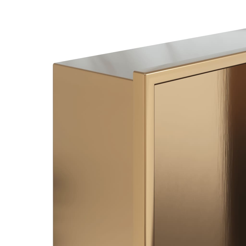 vidaXL Shower Niche Brushed Gold 32x62x9 cm Stainless Steel