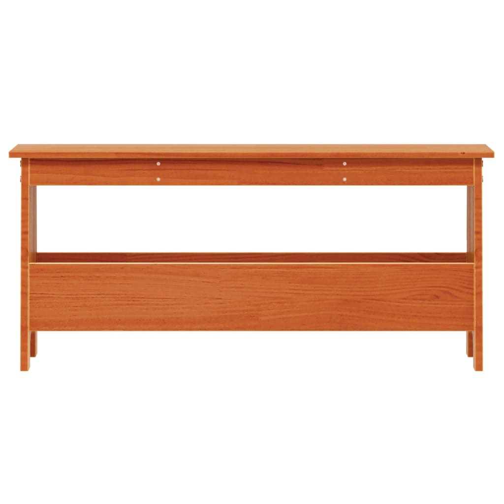 vidaXL Hall Bench Wax Brown 100x28x45 cm Solid Wood Pine