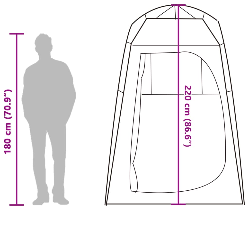 vidaXL Privacy Tent Green Quick Release Waterproof