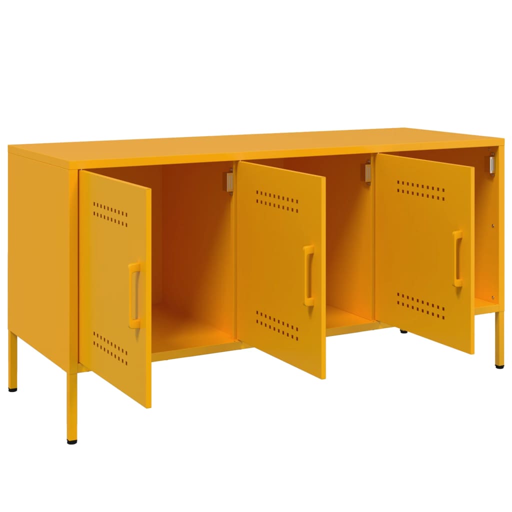 vidaXL TV Cabinet Mustard Yellow 100.5x39x50.5 cm Steel