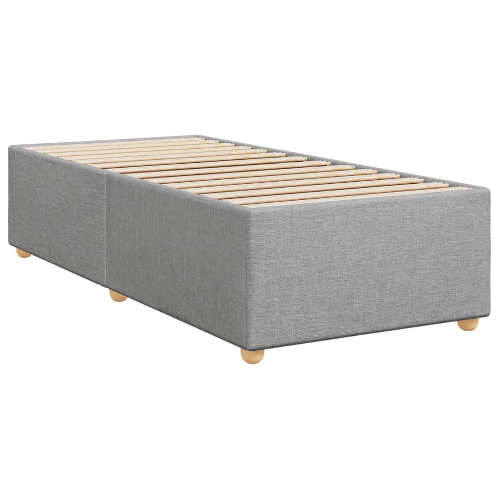 vidaXL Bed Frame without Mattress Light Grey 100x200 cm Fabric