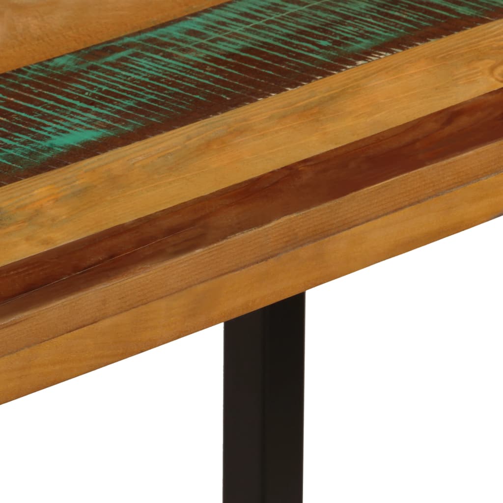 vidaXL Dining Table 115x55x76 cm Solid Reclaimed Wood and Steel