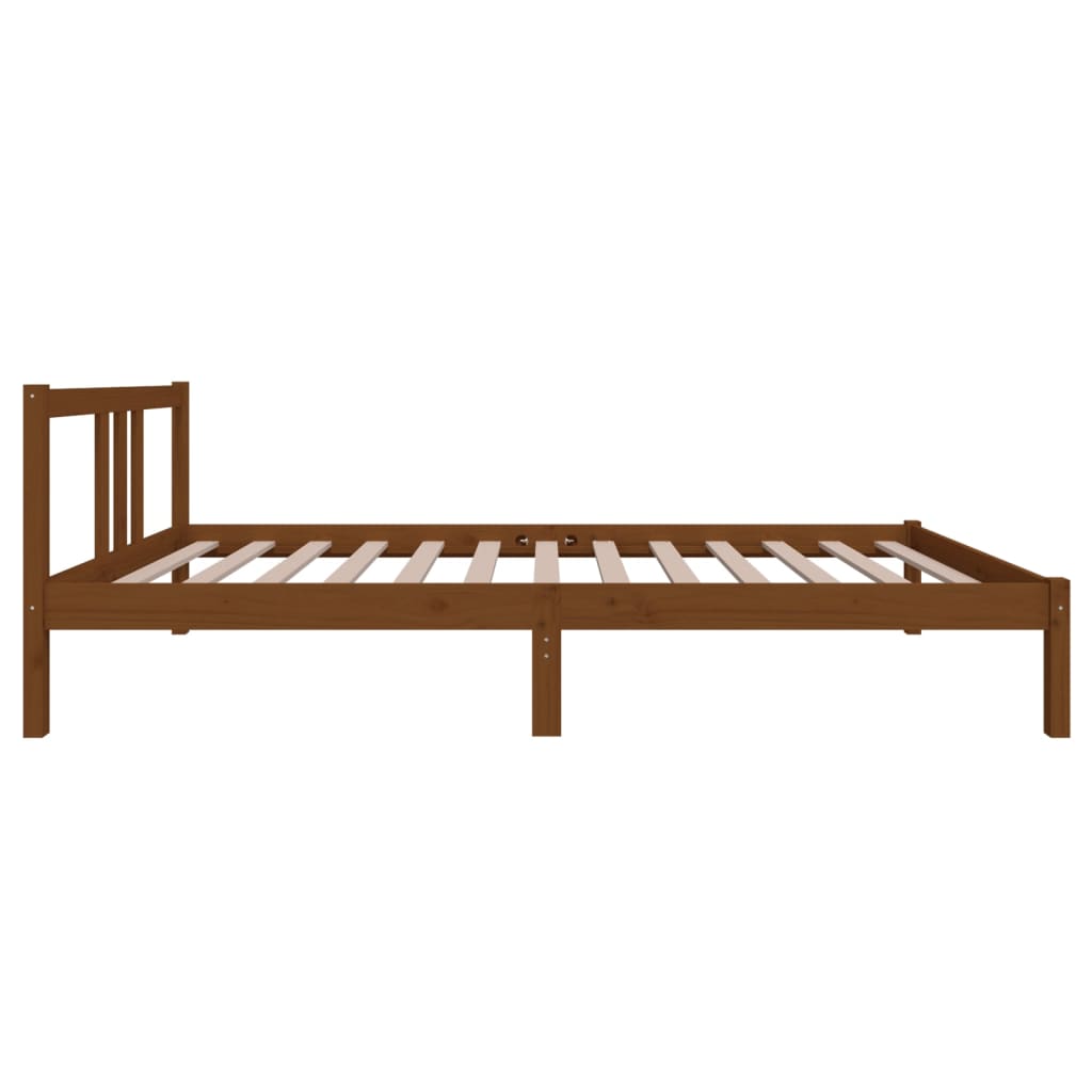 vidaXL Bed Frame without Mattress Honey Brown Solid Wood 100x200 cm