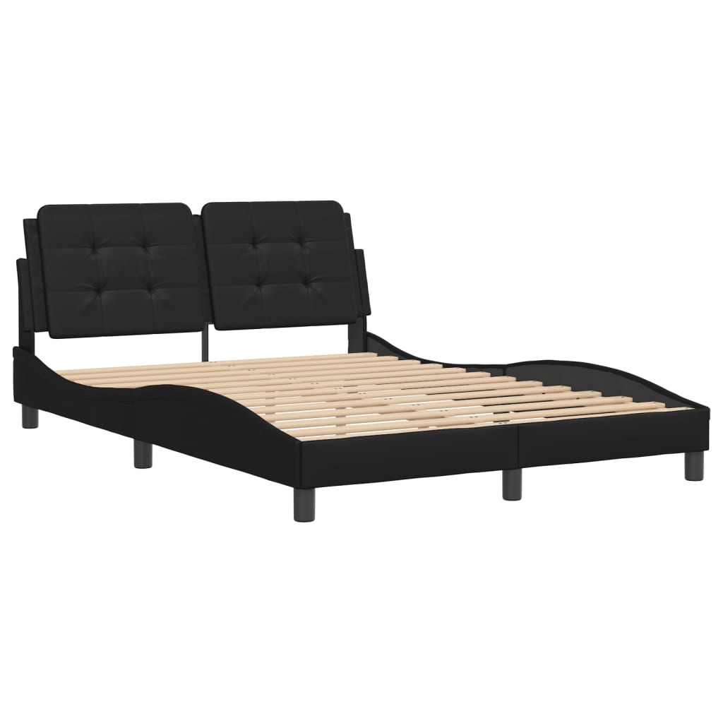 vidaXL Bed Frame without Mattress Black 120x200 cm Faux Leather