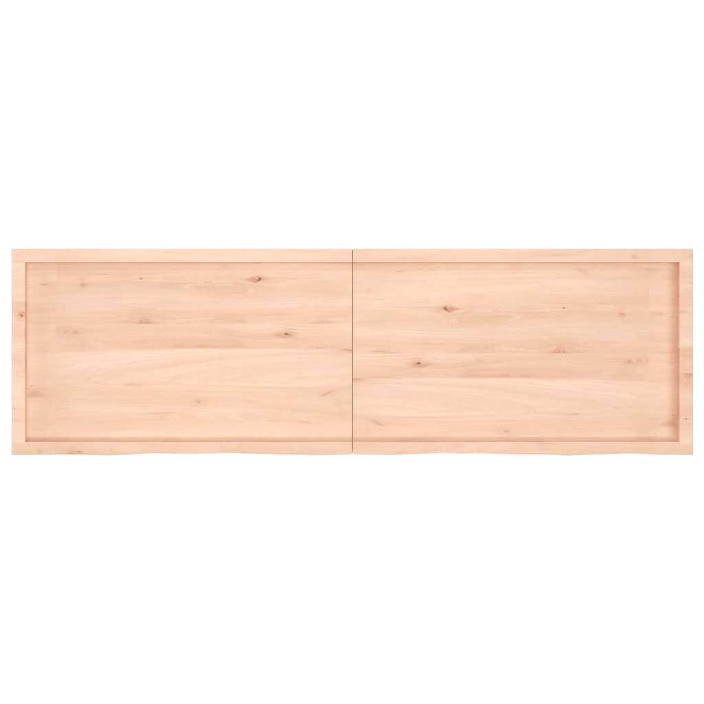 vidaXL Wall Shelf 200x60x(2-4) cm Untreated Solid Wood Oak