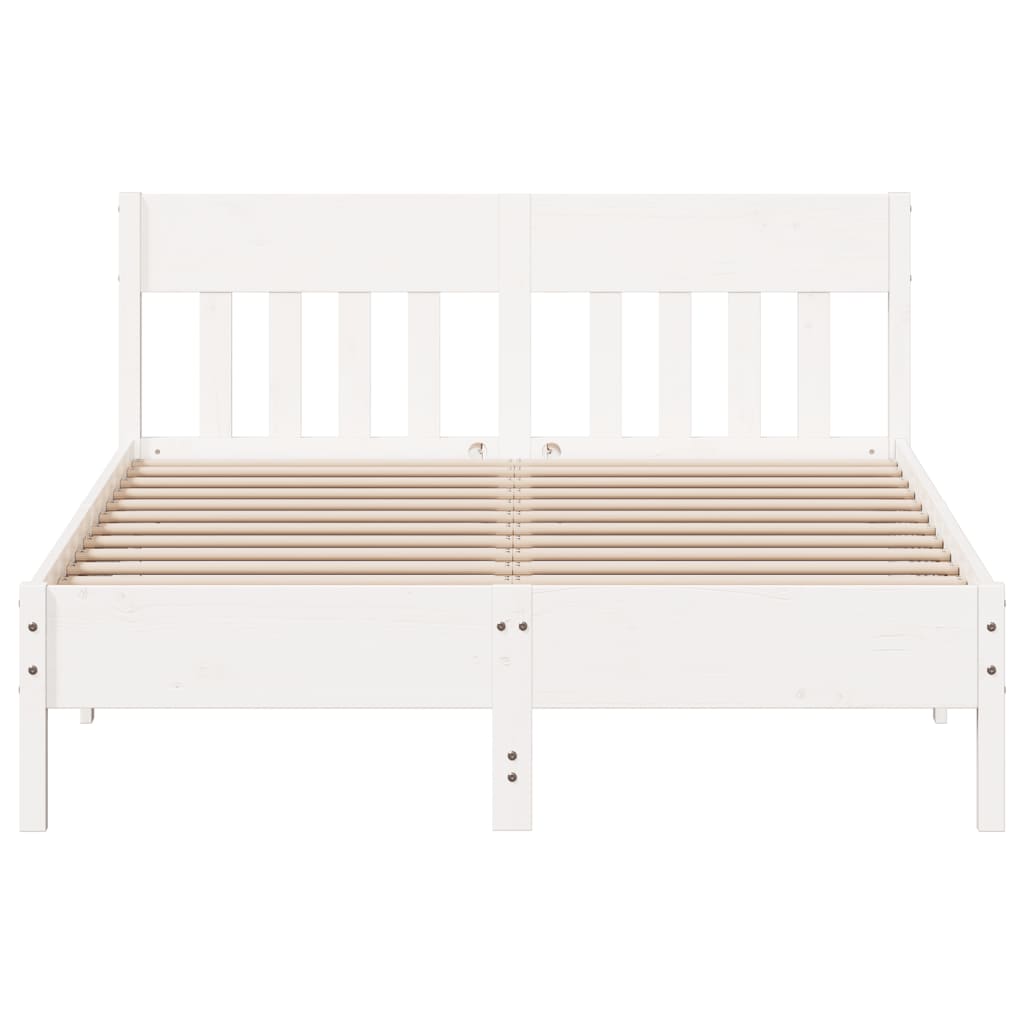 vidaXL Bed Frame without Mattress White 120x200 cm Solid Wood Pine