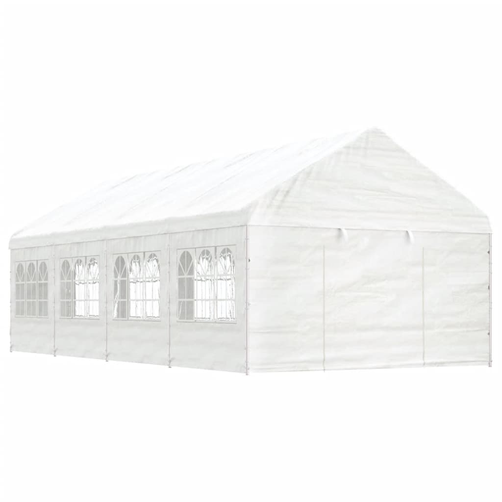 vidaXL Gazebo with Roof White 8.92x4.08x3.22 m Polyethylene