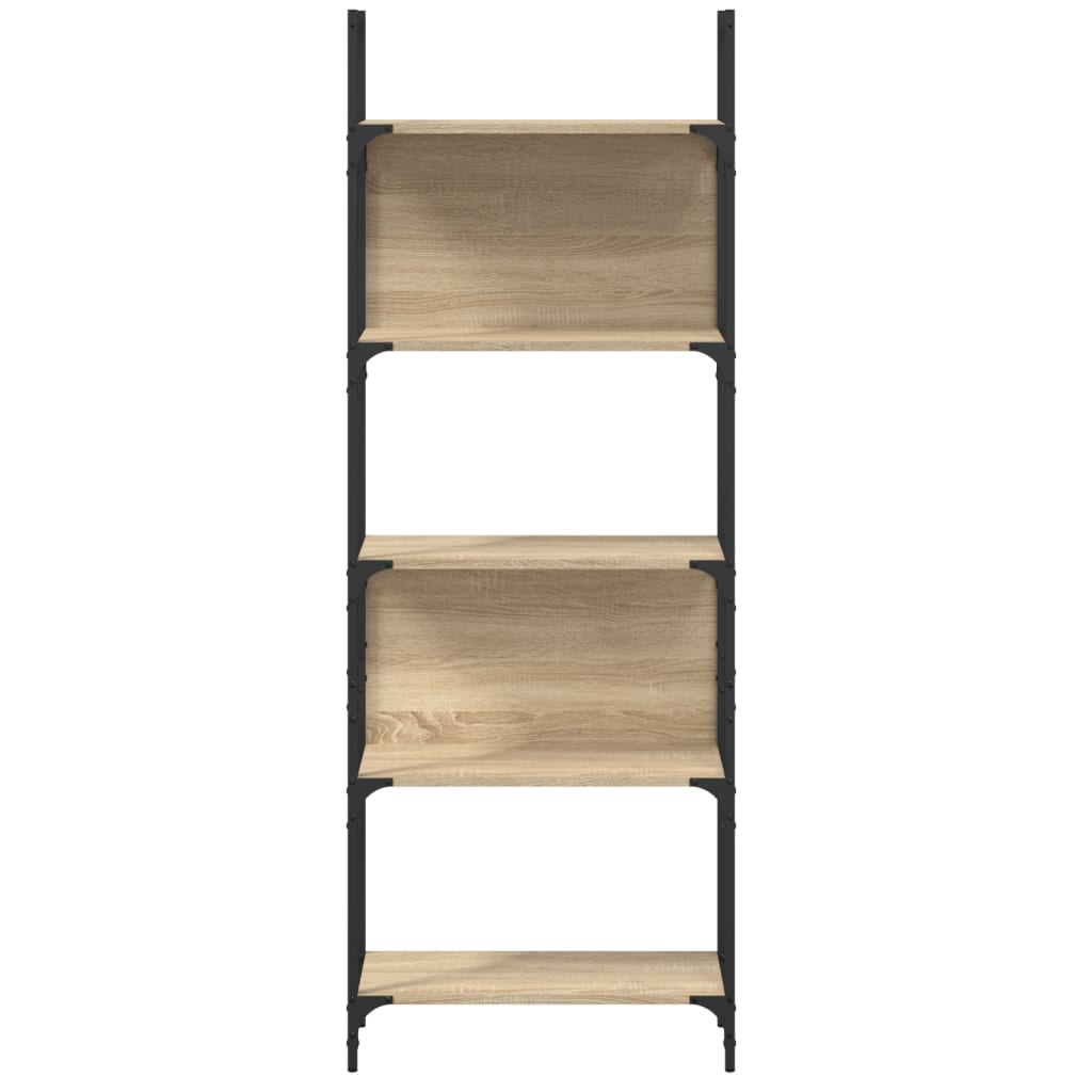 vidaXL Bookshelf 5-Tier Sonoma Oak 60.5x24x166.5 cm Engineered Wood