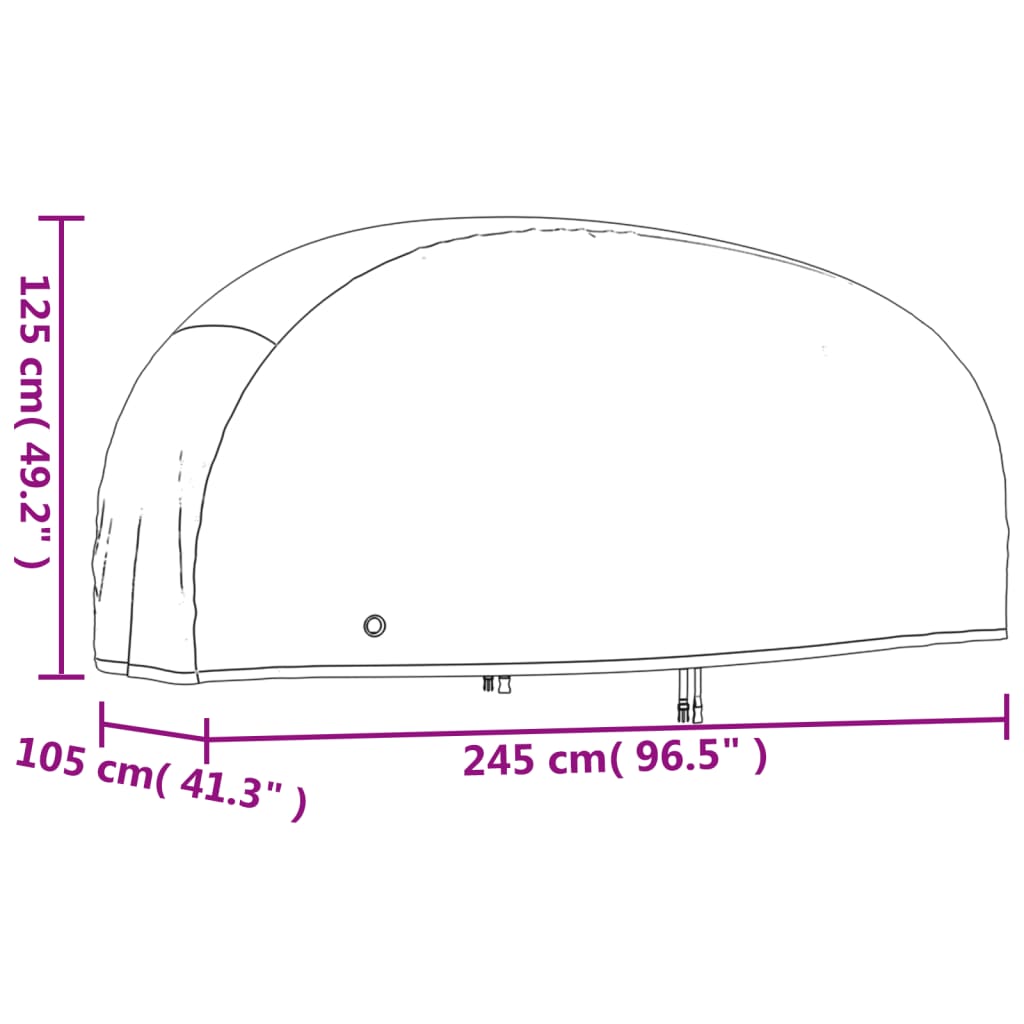 vidaXL Motorcycle Covers 2 pcs 245x105x125 cm 210D Oxford Fabric