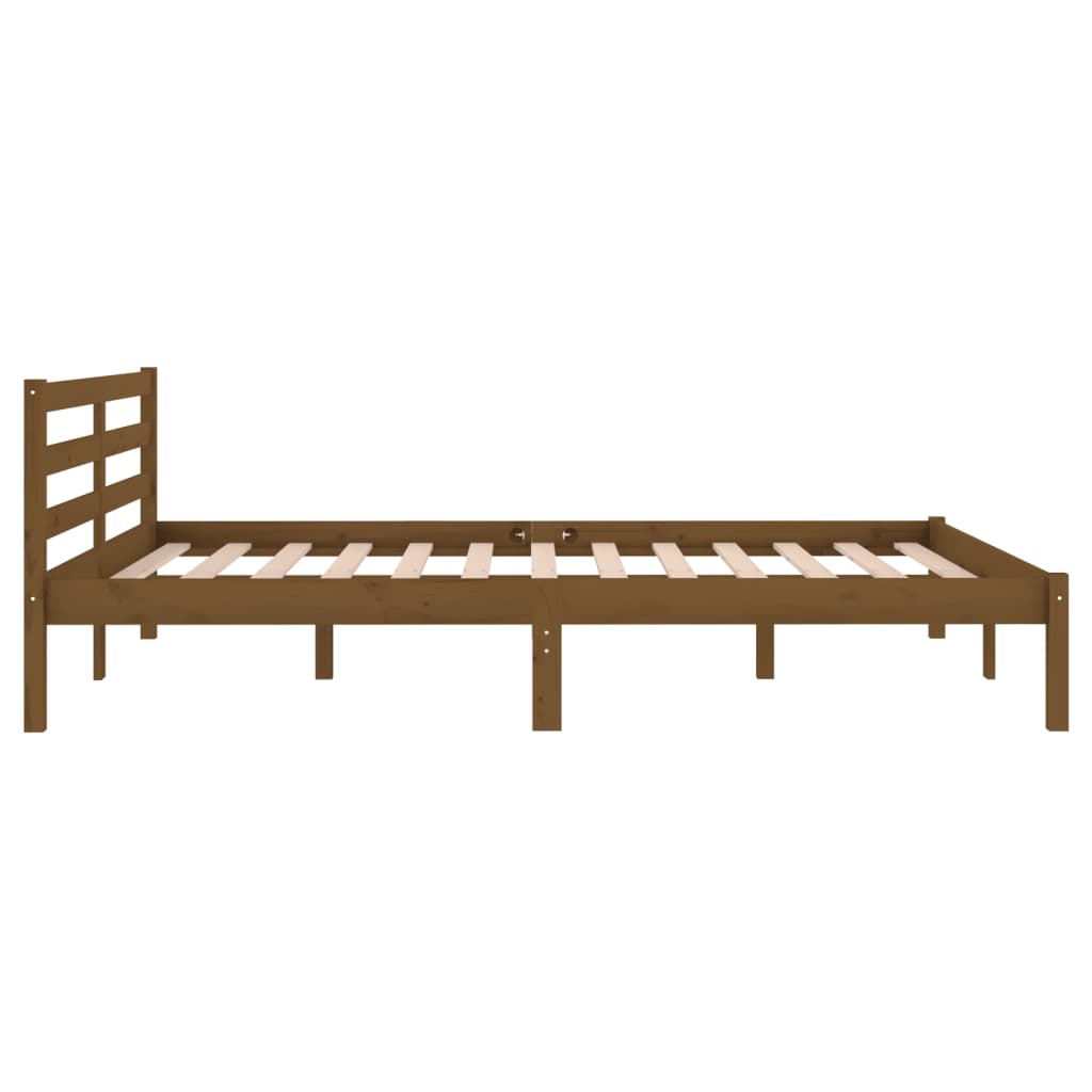 vidaXL Bed Frame without Mattress Solid Wood Pine 140x200 cm Honey Brown