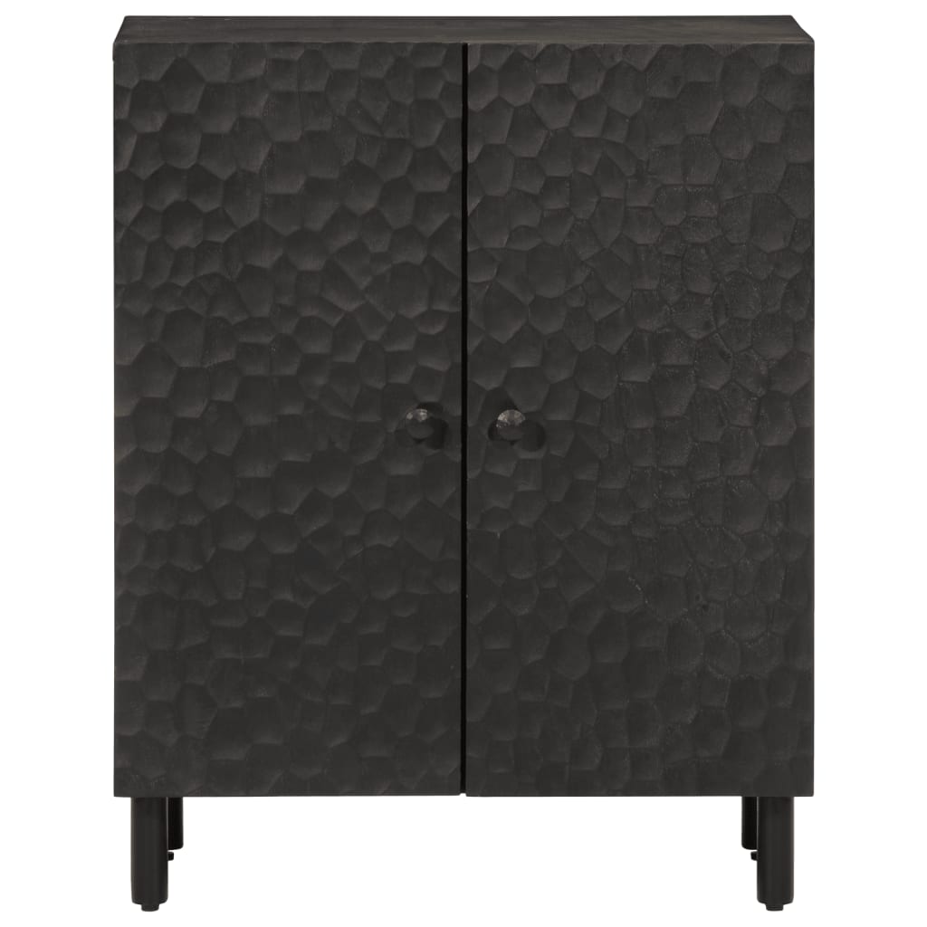 vidaXL Side Cabinet Black 60x33x75 cm Solid Wood Mango