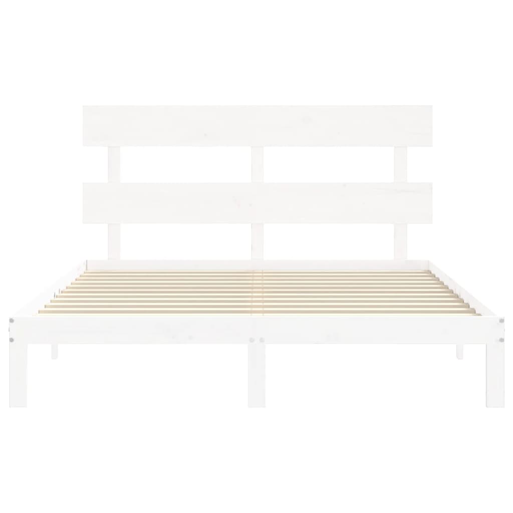 vidaXL Bed Frame without Mattress White 160x200 cm Solid Wood Pine