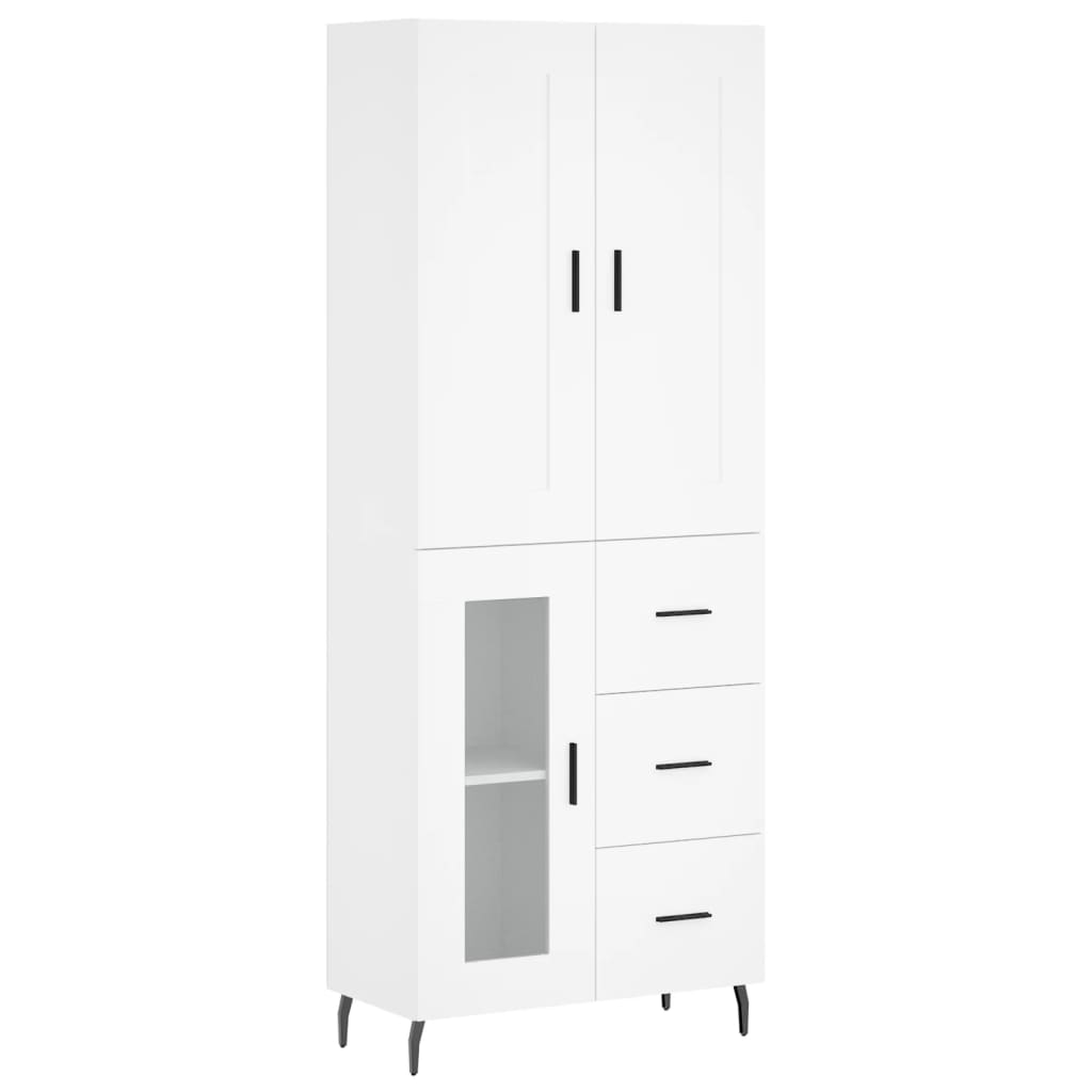 vidaXL Highboard White 69.5x34x180 cm Engineered Wood