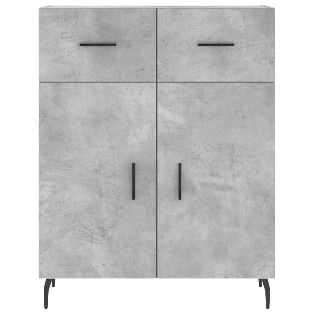 vidaXL Highboard Concrete Grey 69.5x34x180 cm Engineered Wood