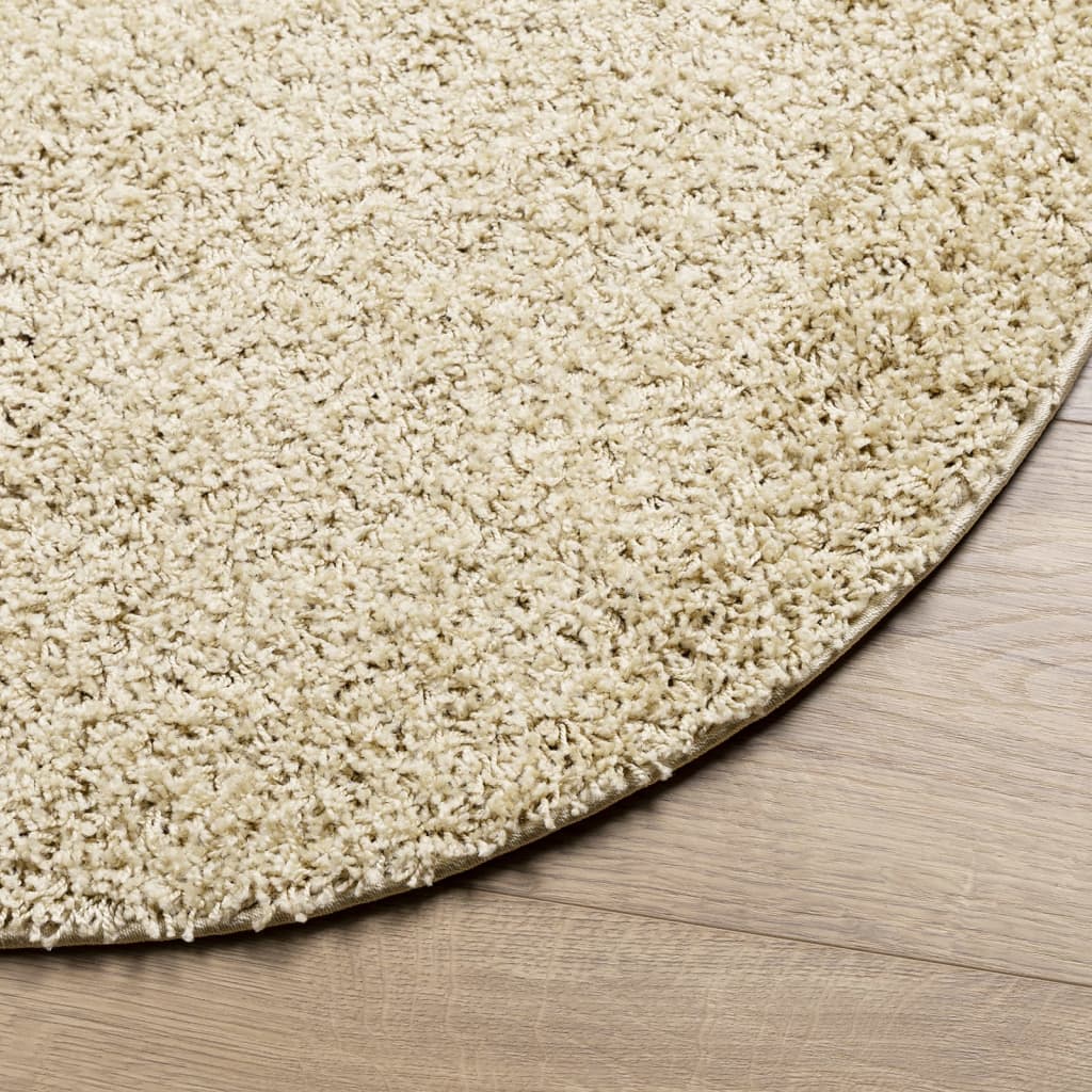 vidaXL Shaggy Rug PAMPLONA High Pile Modern Gold Ø 160 cm