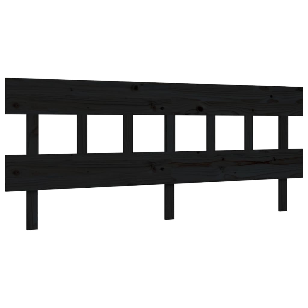 vidaXL Senior Bed without Mattress Black 200x200 cm Solid Wood