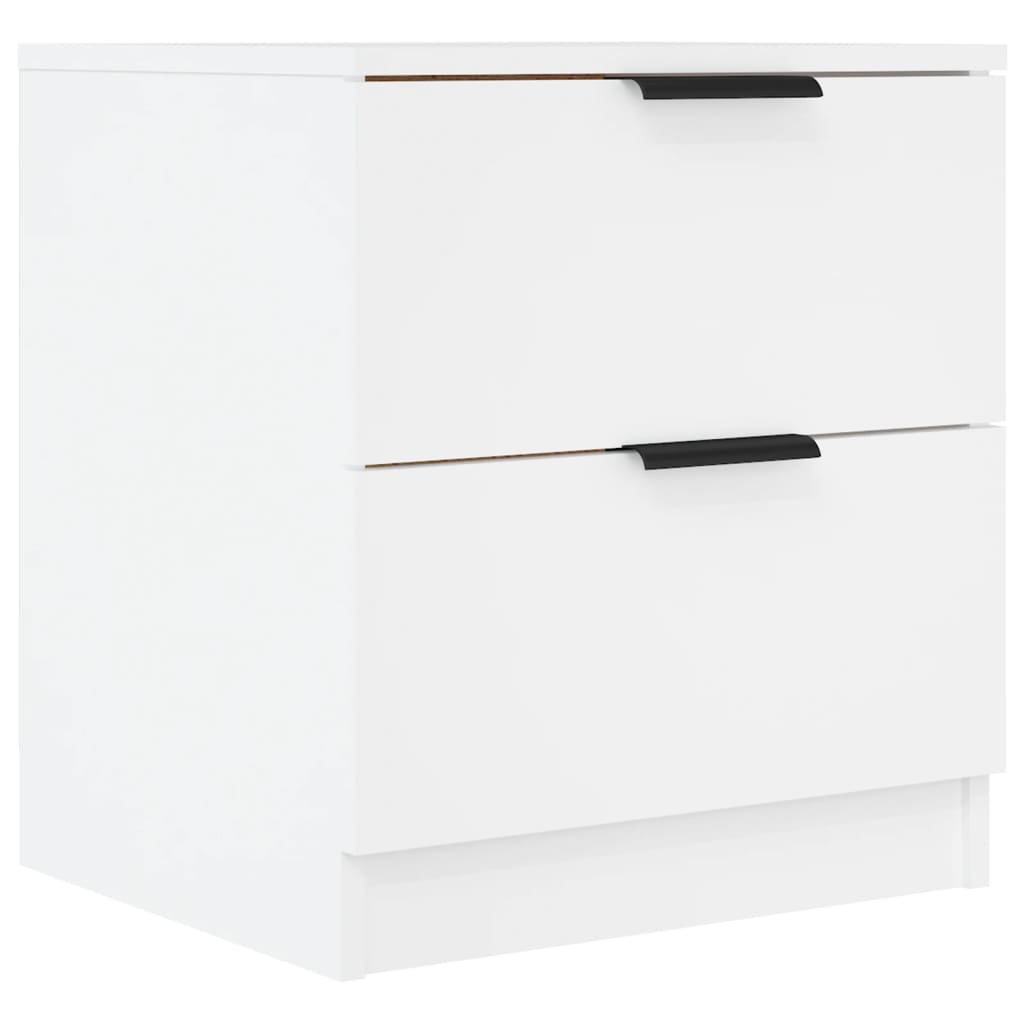 vidaXL Bedside Cabinets 2 pcs White Engineered Wood