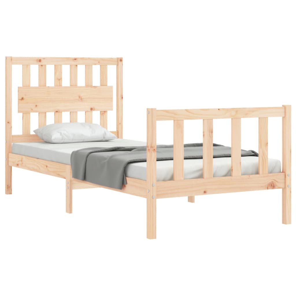 vidaXL Bed Frame without Mattress 90x200 cm Solid Wood Pine