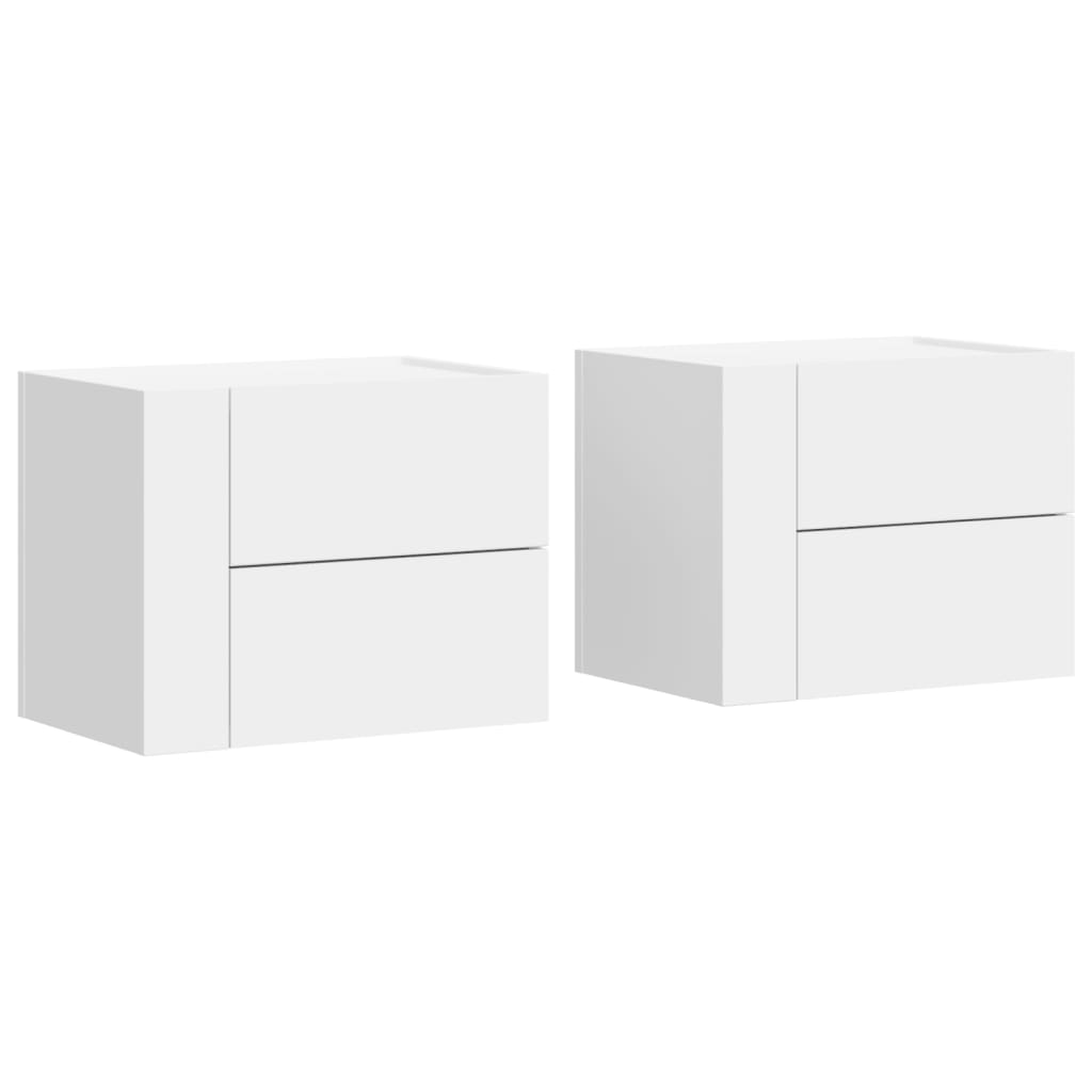 vidaXL Wall-mounted Bedside Cabinets 2 pcs White 45x30x35 cm