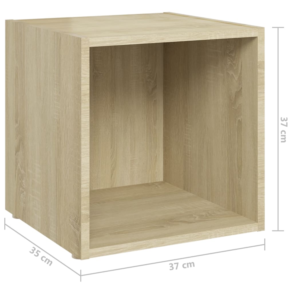 vidaXL 3 Piece TV Cabinet Set Sonoma Oak Engineered Wood